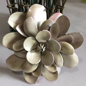 Vintage Enamel Flower Brooch